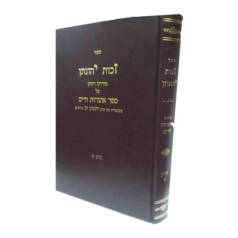 ספר זכות יהונתן (חלק א') - פירוש על אוצרות חיים
